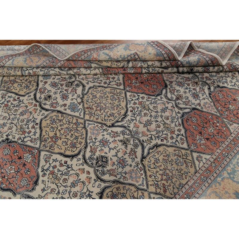 Geometric Bakhtiari Turkish Oriental Area Rug Hand-knotted Wool Carpet - 9'9" x 13'0"