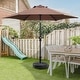 preview thumbnail 1 of 101, Autlaycil 7.5FT Solar Patio Umbrella with Base and Tilt,Crank Coffee