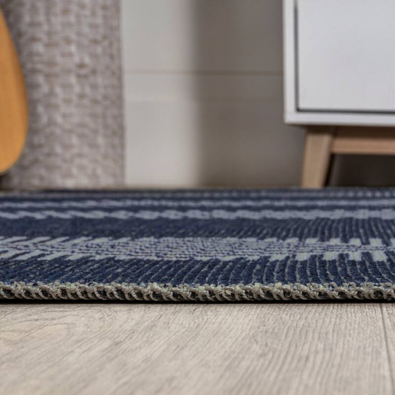 JONATHAN Y Bande Bohemian Medallion Textured Weave Machine Washable Area Rug