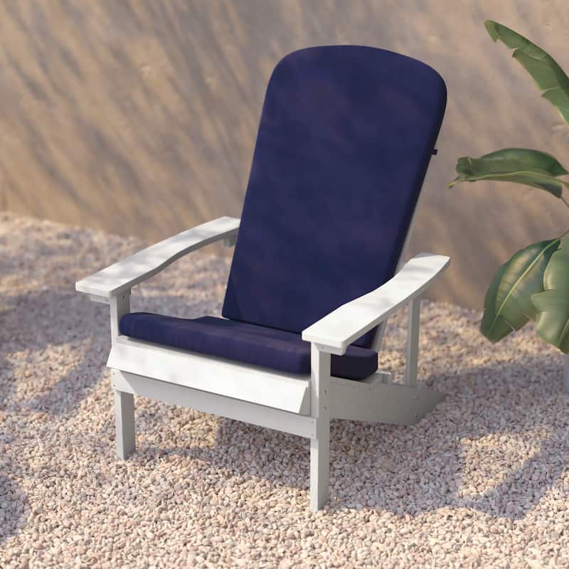 Indoor/Outdoor Adirondack Chairs with Cushions - Set of 2