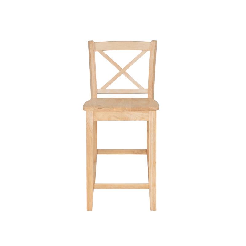 Amravati Wooden X-Back 24-Inch Counter Stool