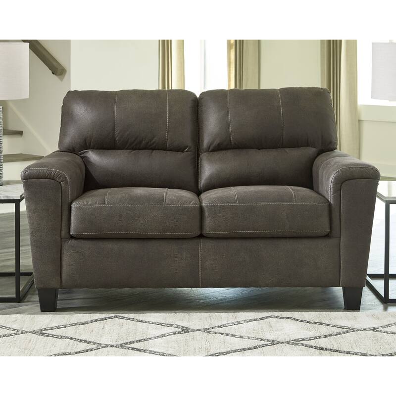 Signature Design by Ashley Navi Gray 2-Piece Upholstery Package - 89"W x 38"D x 39"H