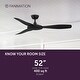 preview thumbnail 14 of 15, Fanimation GlideAire 52 inch Indoor/Outdoor Smart Ceiling Fan with Remote - Black