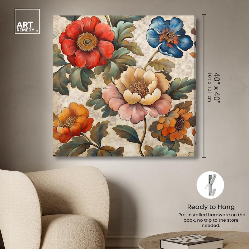 Golden Gardenia II Canvas by Art Remedy, Gallery Wrapped