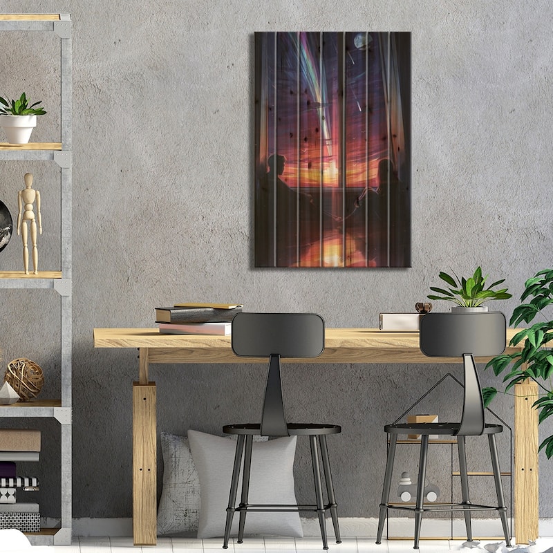 Last Light Print On Wood by Alena Aenami - Multi-Color