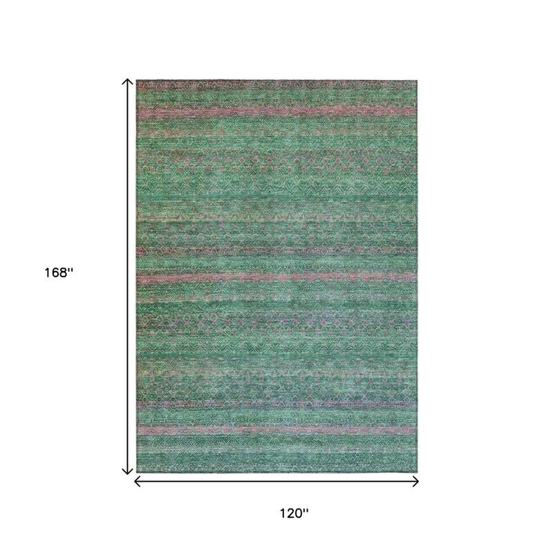 HomeRoots Striped Transitional Rectangle Outdoor Rug