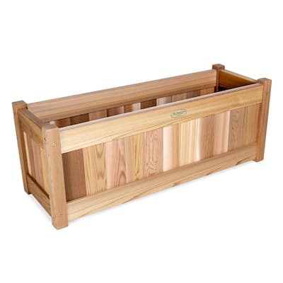 All Things Cedar 32 Inch Planter Box, Garden Bed for Flowers, Herbs & Vegetables - 9