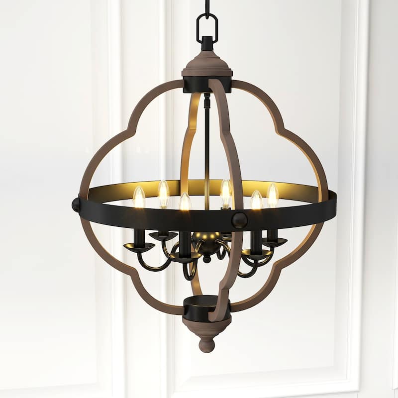 6 Light Unique Geometric Chandelier - φ20"x25.23"