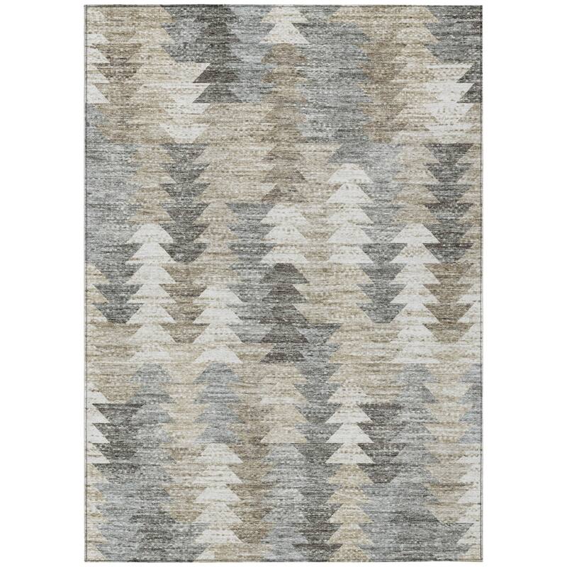 HomeRoots Geometric Transitional Rectangle Outdoor Rug