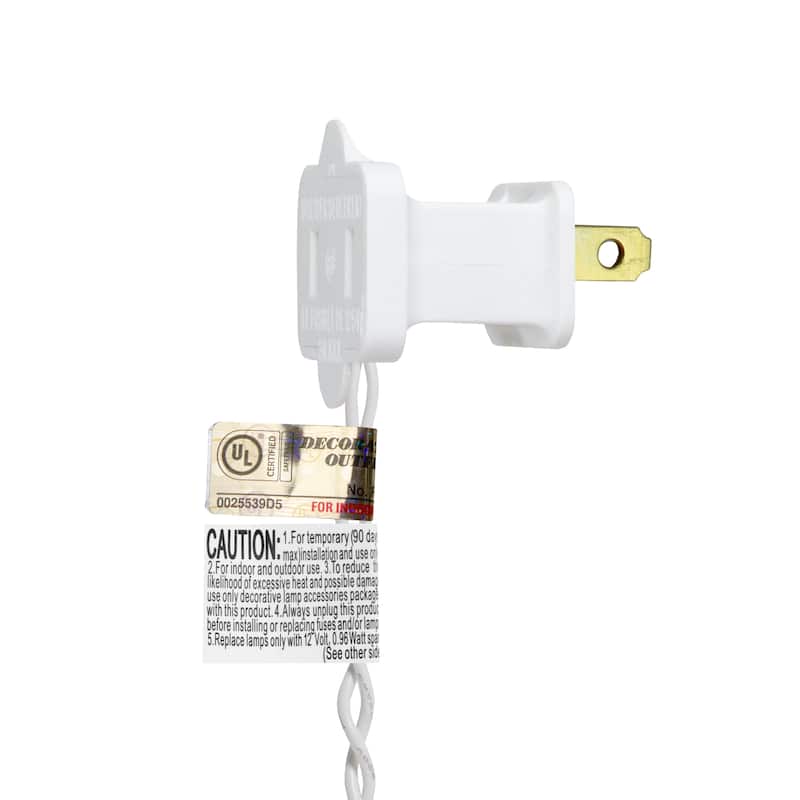 35-Count Clear Mini Christmas Light Set 7ft White Wire - 7'