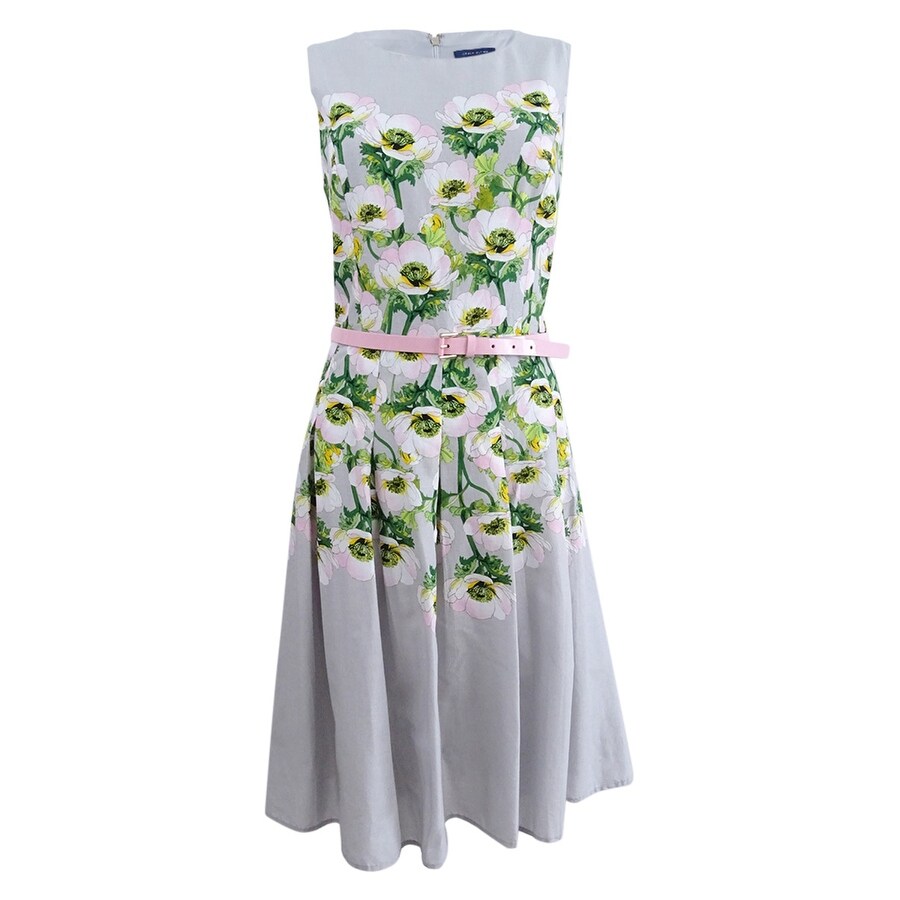 belted fit and flare dress