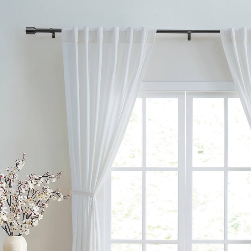 DKNY Fin Curtain Rod and Finial Set