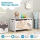 preview thumbnail 18 of 19, Costway Kids Toy Box withSafety Hinge Wood Storage Chest Flip-Top - See Details