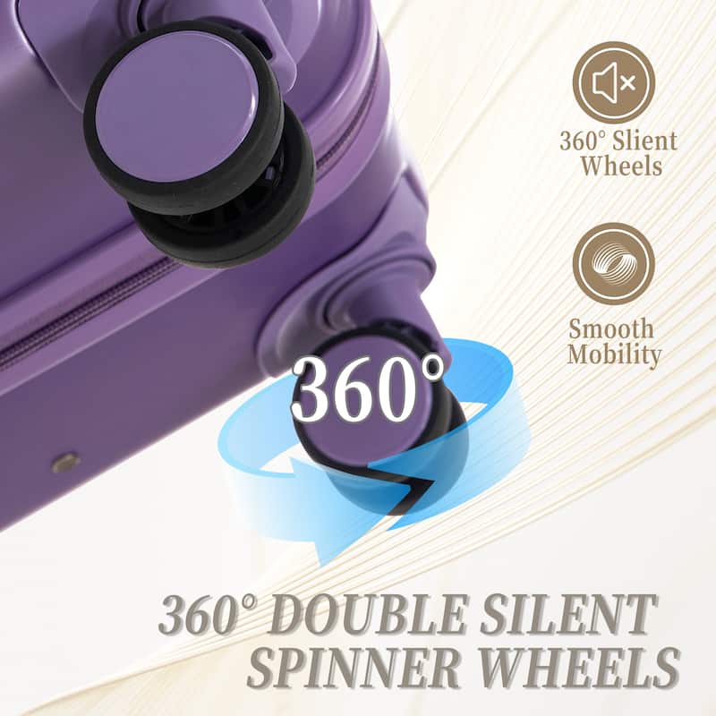 3PCS ABS Carry on Suitcase with Combination Lock