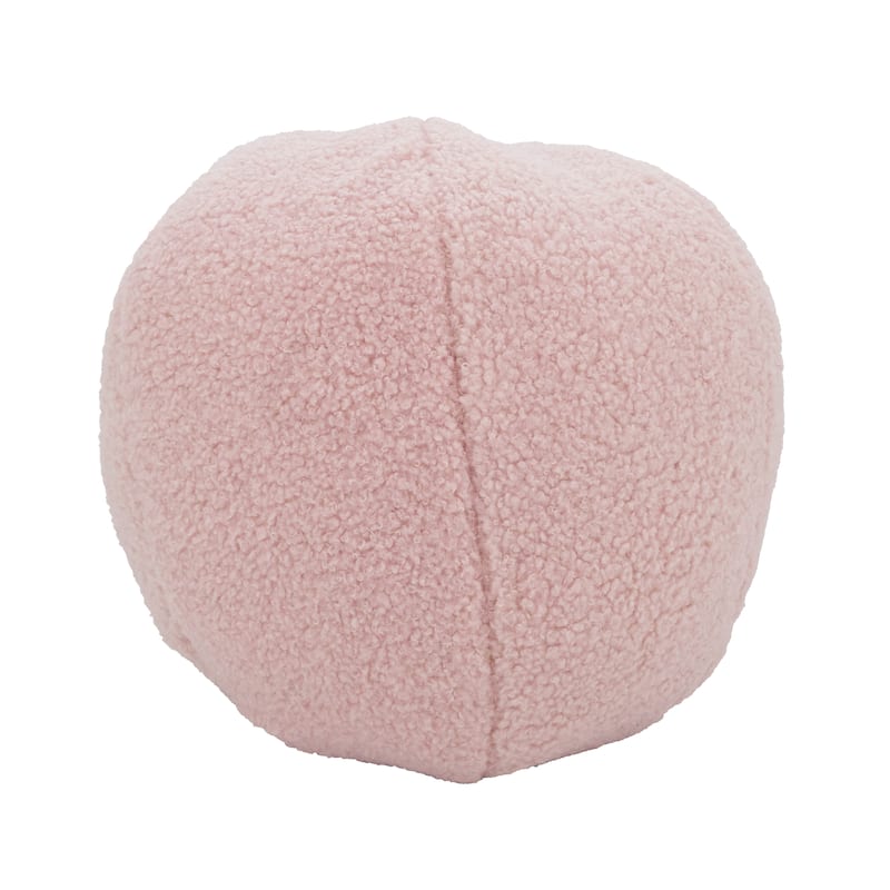 Fluffy Fun Faux Fur Ball Poly Filled Throw Pillow - 10"x10" - Pink