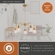 preview thumbnail 5 of 9, Harper 5 Light Gold Brass Mid-Century Modern Chandelier Clear Glass - 27-in W x 20-in H x 27-in D