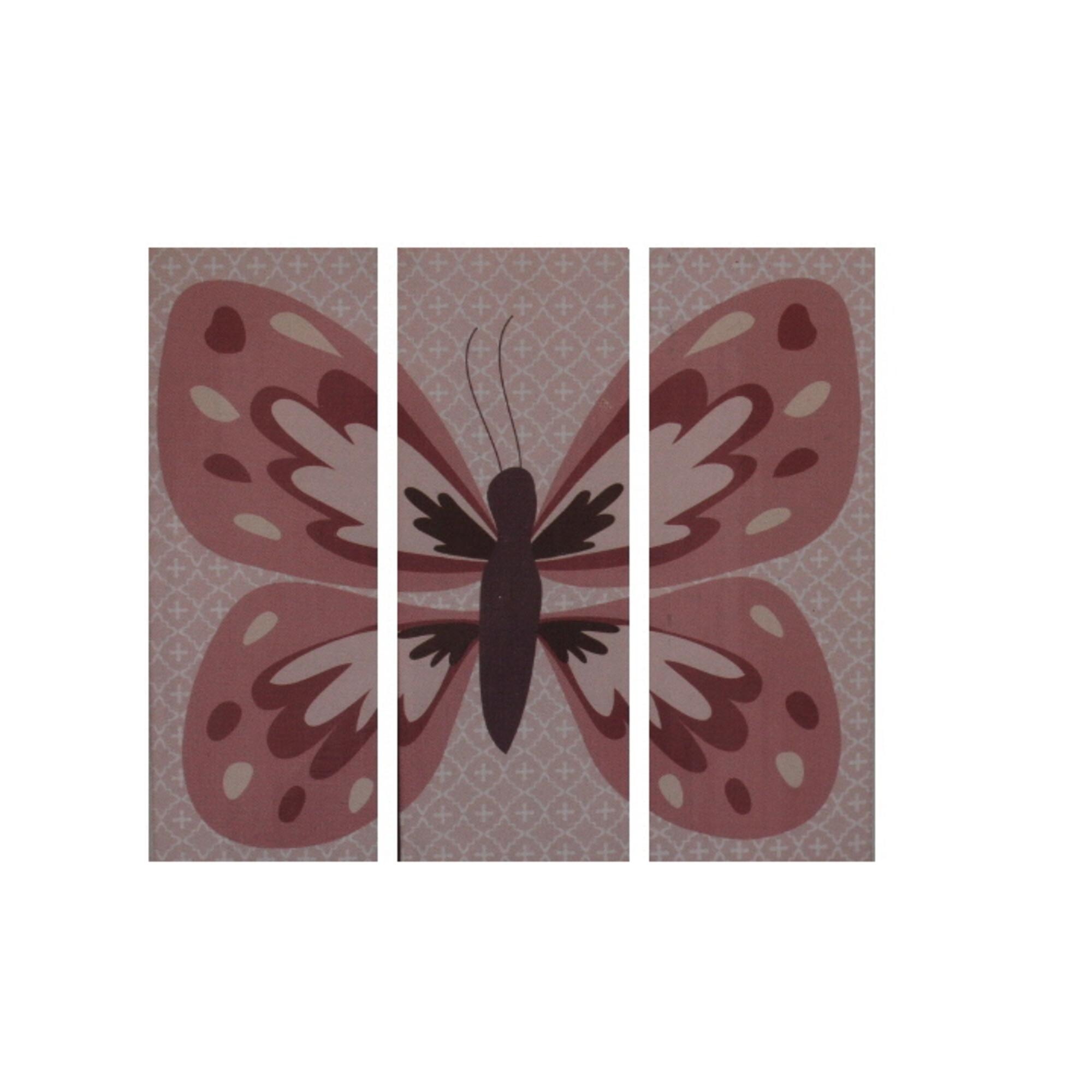 CoCaLo Baby Emilia Butterfly Wall Decor Canvas Baby Girl Pink