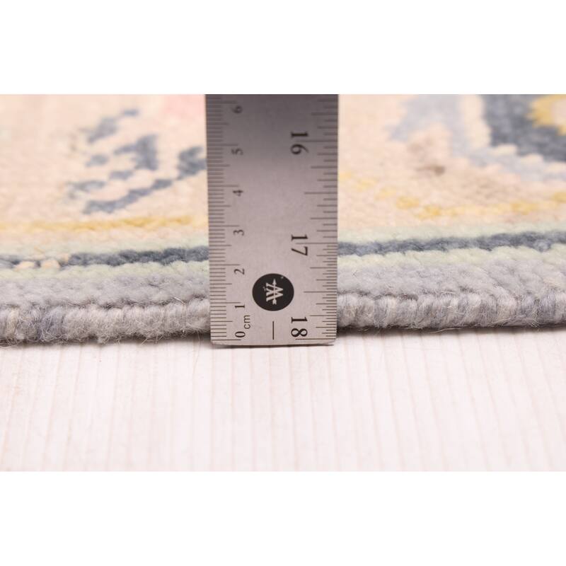 ECARPETGALLERY Hand-knotted Modern Oushak Light Denim Blue Wool Rug - 3'0 x 5'1