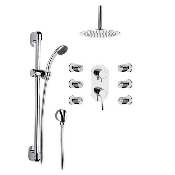 Nameeks R1 Remer 2 5 Gpm Round Single Function Rain Shower Head Nameeks R1 Remer 2 5 Gpm Round Single Function Rain Shower Head With Hand And Slidebar
