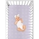 preview thumbnail 4 of 4, Lavender Purple Boho Mudcloth Fitted Crib Sheet Light Lilac and White Bohemian Woodland Tribal Mud Cloth Hatch Triple Line Chic