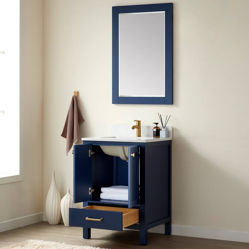 Shannon 24" Single Vanity with Composite Stone Countertop,no Mirror
