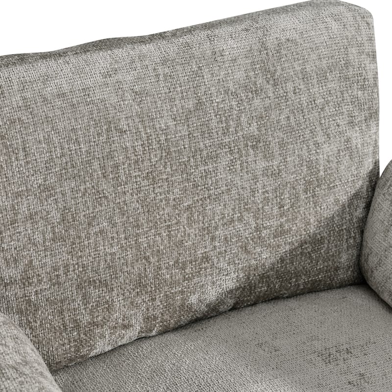 Chenille Oversized 41.5" Wide Down Fill Sofa Lounge Chair and A Half