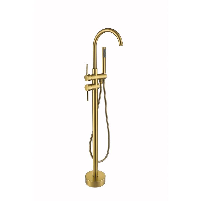 Topcraft Floor Mounted Bathtub Filler with Handheld Showerhead