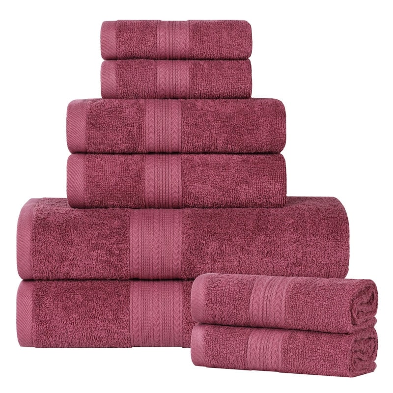 Superior Eco-Friendly Cotton 8-Piece Towel Set