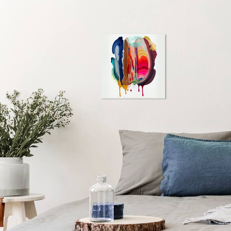 Wynwood Studio Canvas Abstract CaraCara Red and Modern & Contemporary Wall Art Canvas Print - 12 x 12