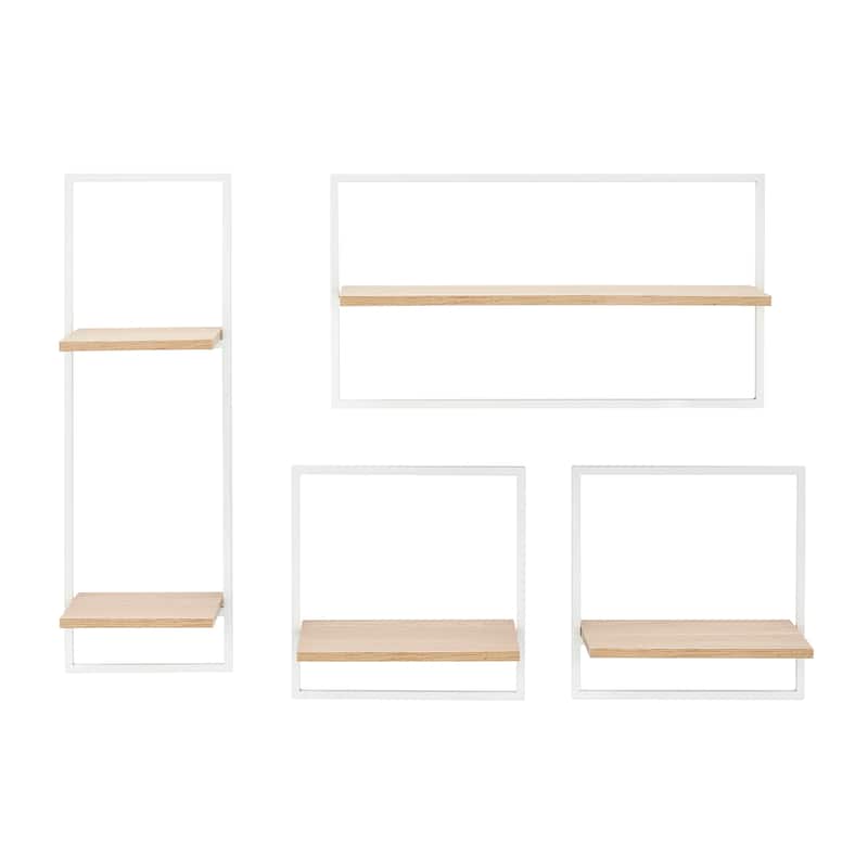Danya B Framed Wall Art 4-Piece Modern Shelf Set