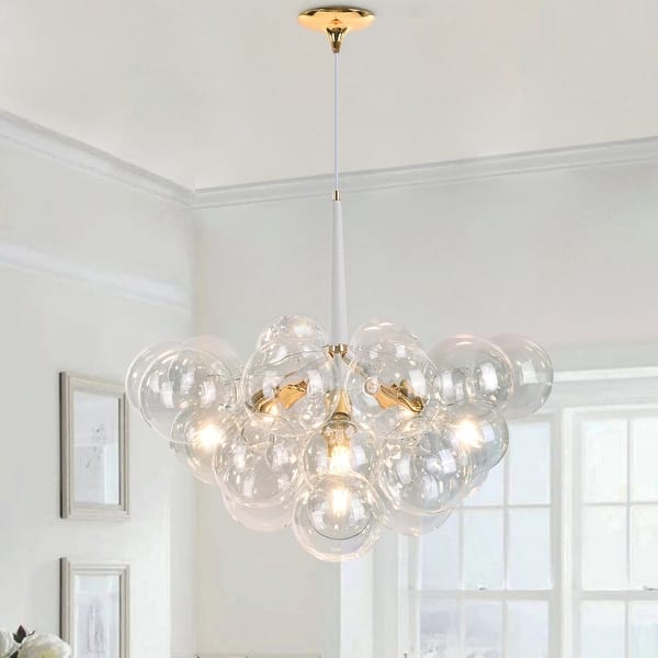 6Light Modern Style Bubble Glass Chandelier With 20 Globes On Sale