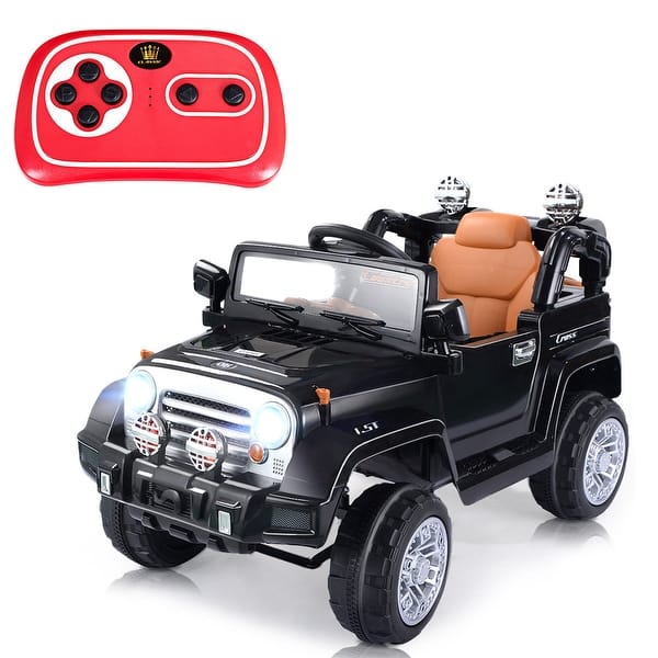 slide 2 of 10, Costway 12V MP3 Kids Ride On Truck Car RC Remote Control w/ LED - 43'' x 24'' x 25'' 43'' x 24'' x 25'' - 2-4 Years