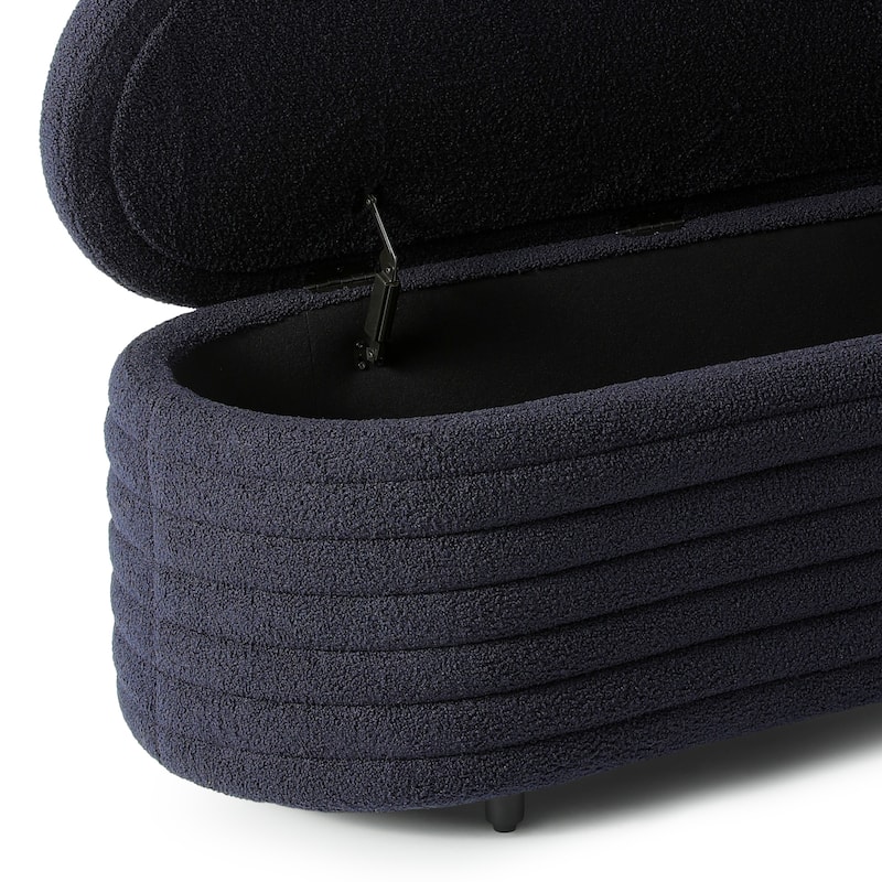 Bayville Sherpa Polyester Flip Top Storage Ottoman - 54"