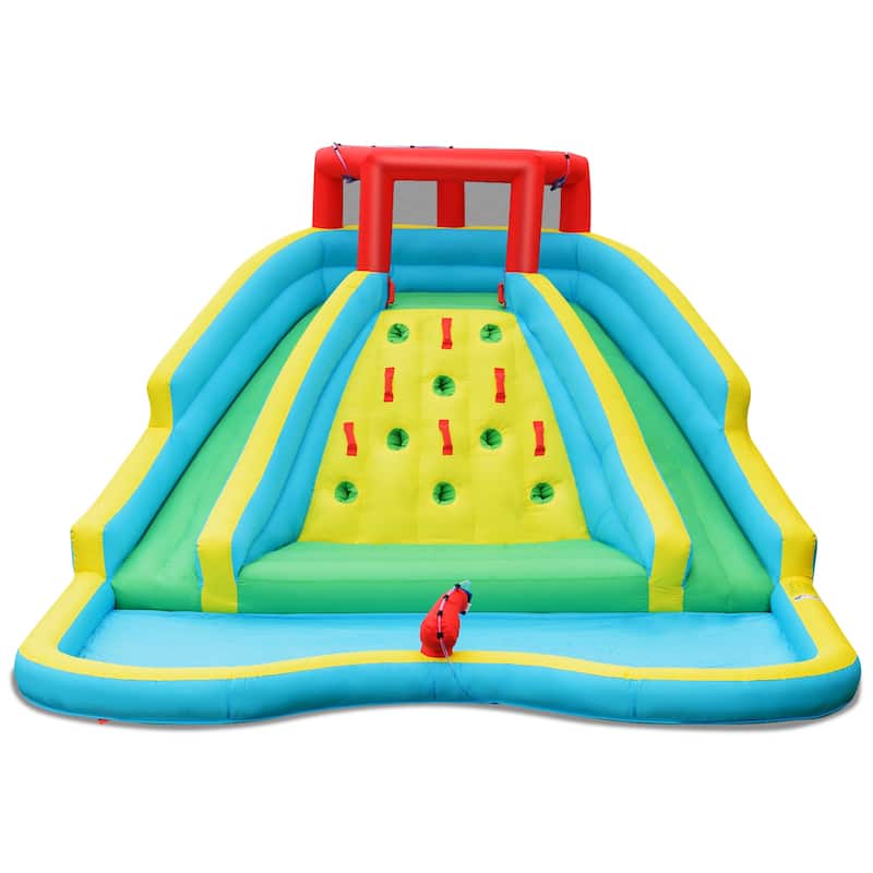 Bountech Inflatable Mighty Water Slide Park Bouncy Splash Pool - Multicolor