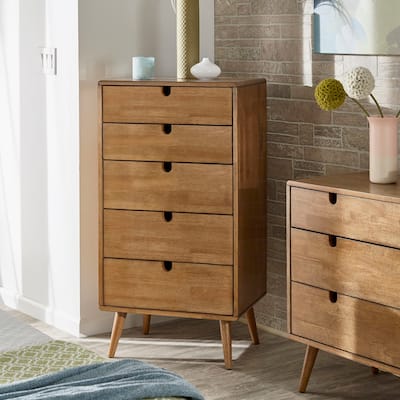 Clark Oak Finish 5-drawer Chest by iNSPIRE Q Modern