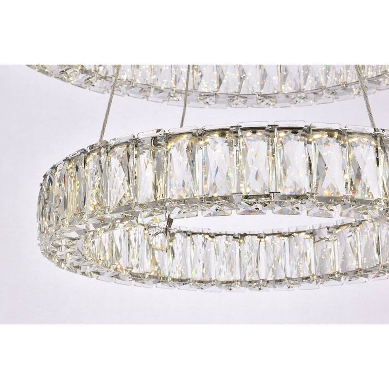 Indigo Home 28 inch LED double ring chandelier