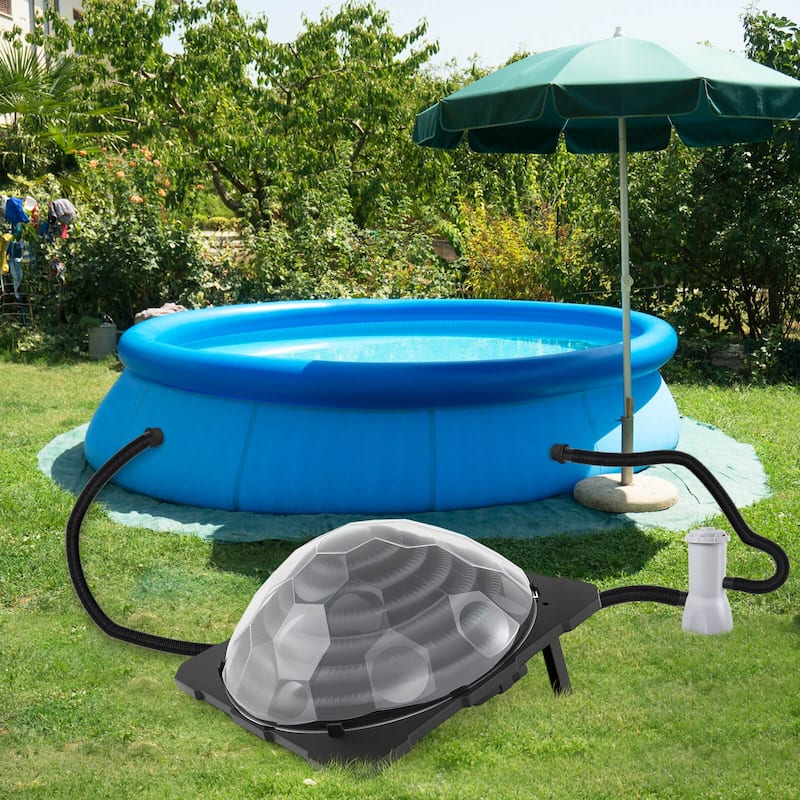Costway 1/2/3 PCS Solar Dome Heater with Transparent Cover Black