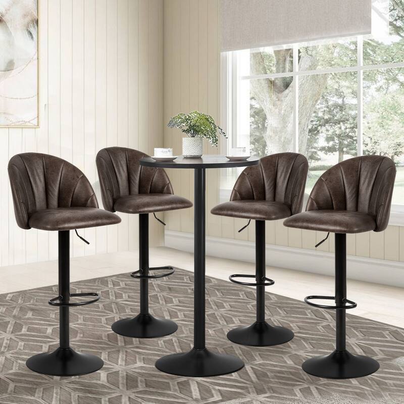 AdjustableCounter Height Barstools,Set of 4 - Grey