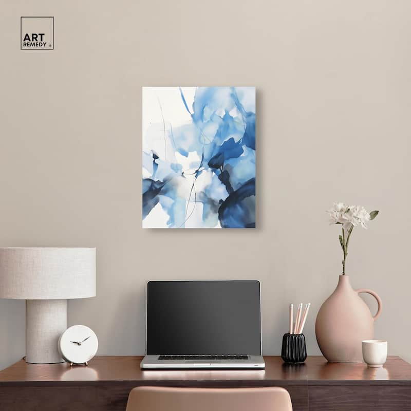 Fleur Bleue II Canvas by Art Remedy, Gallery Wrapped