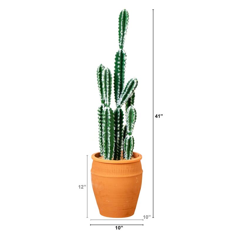 Artificial Cactus Plant with Planter - 3.5' - Green