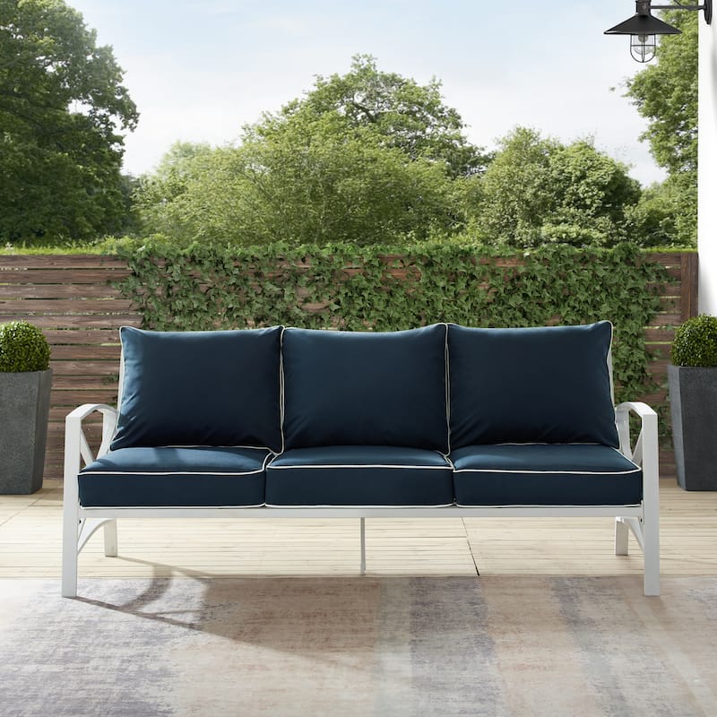 Kaplan Outdoor Metal Sofa - 79"W x 30.5"D x 32"H
