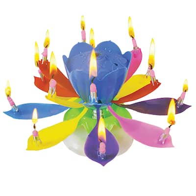 Incredible Sparkling Spinning Musical Birthday Candle - 5.500 x 2.880 x 2.880