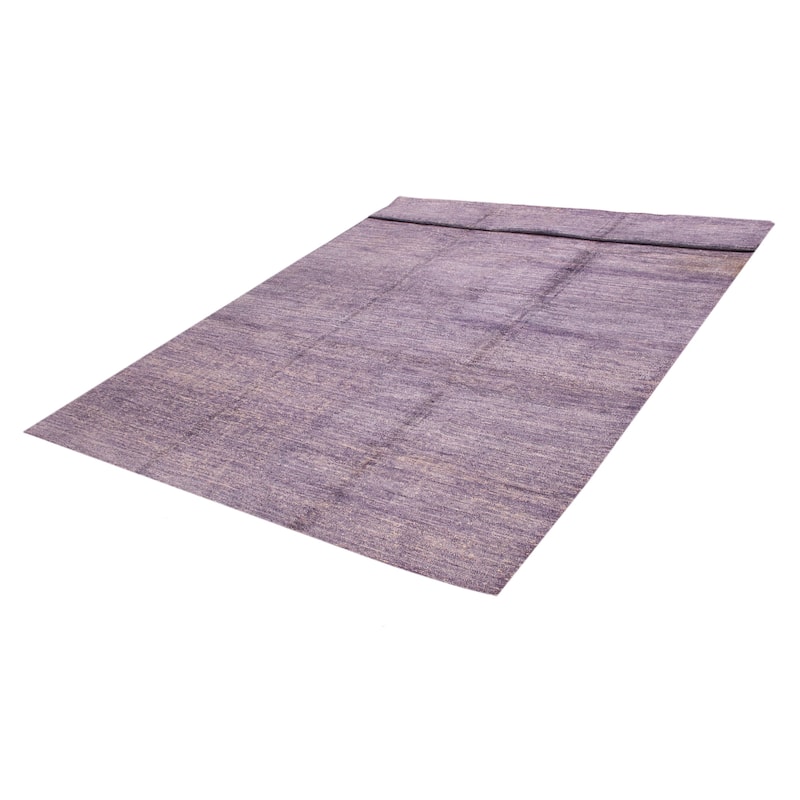 ECARPETGALLERY Hand-knotted Loreto Purple Silk Rug - 9'8 x 14'11