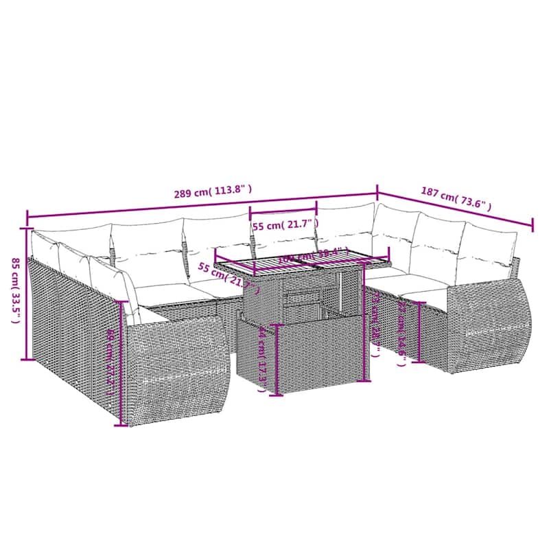 vidaXL Garden Sofa Set