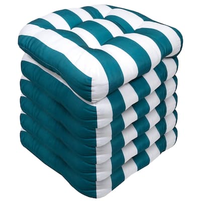 Havana Striped Tufted Patio Seat Cushion Sets