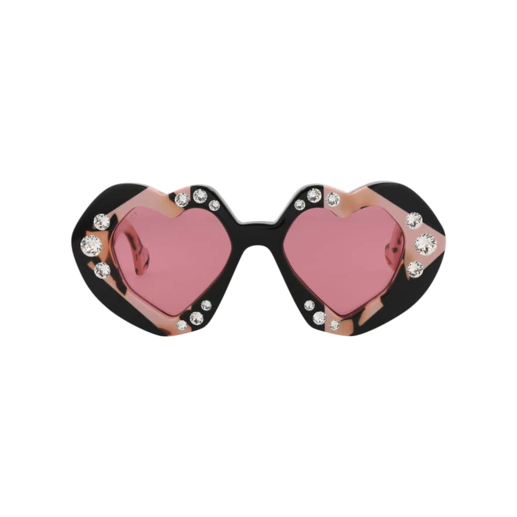Gucci Cat Eye-Frame Recycled Acetate Sunglasses - Black Havana Red
