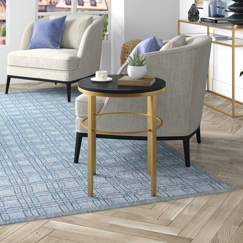 Gaia 20" Wide Round Side Table with MDF Top
