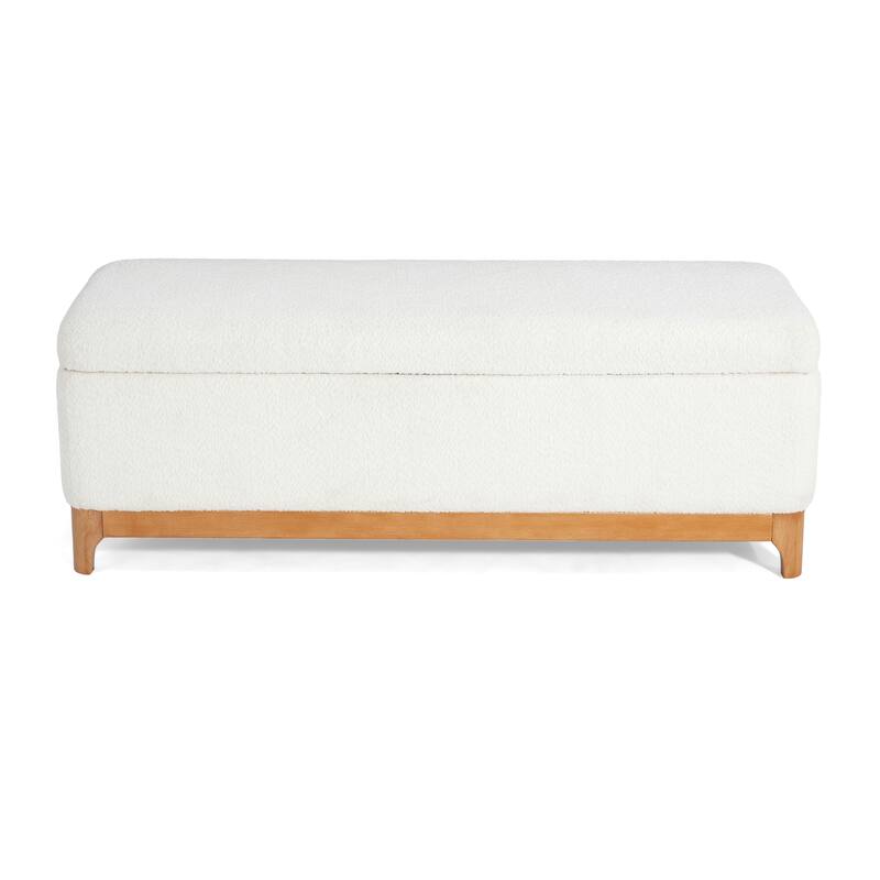 Christopher Knight Home - Orphelia Faux Leather Storage Bench - White
