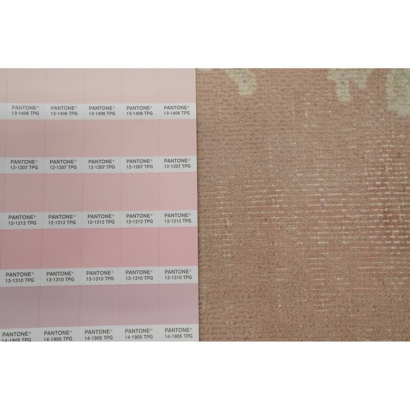 Hand Knotted Oriental 100% Wool Carpet Traditional Geometric Pink Kerman Area Rug - 2' 3'' X 1' 10''