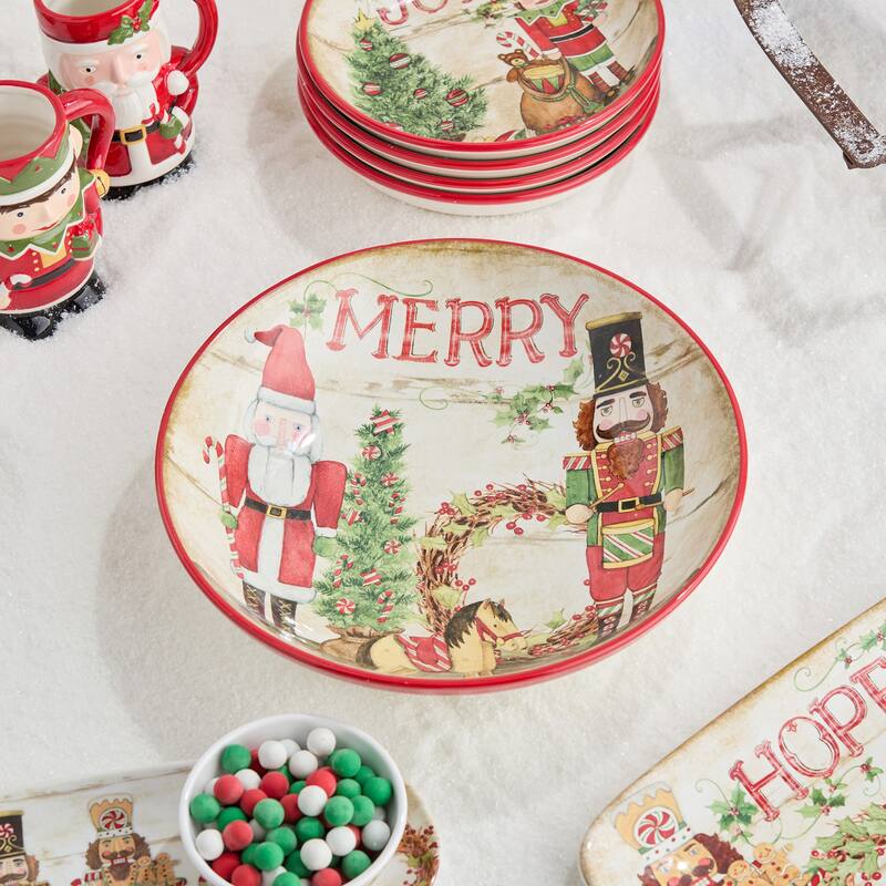 Certifed International Nutcracker Parade Serving Bowl 13" x 3" - 13 L x 13 W x 3 H